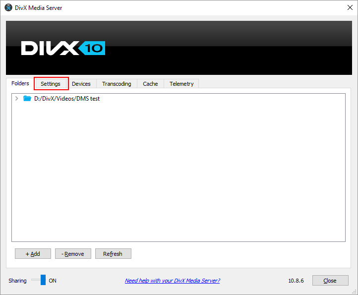 DivXMediaServer-settings.png