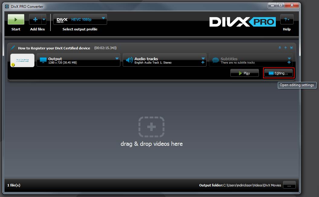 How to use the DivX Converter's new advanced features included in DivX Pro  – DivX